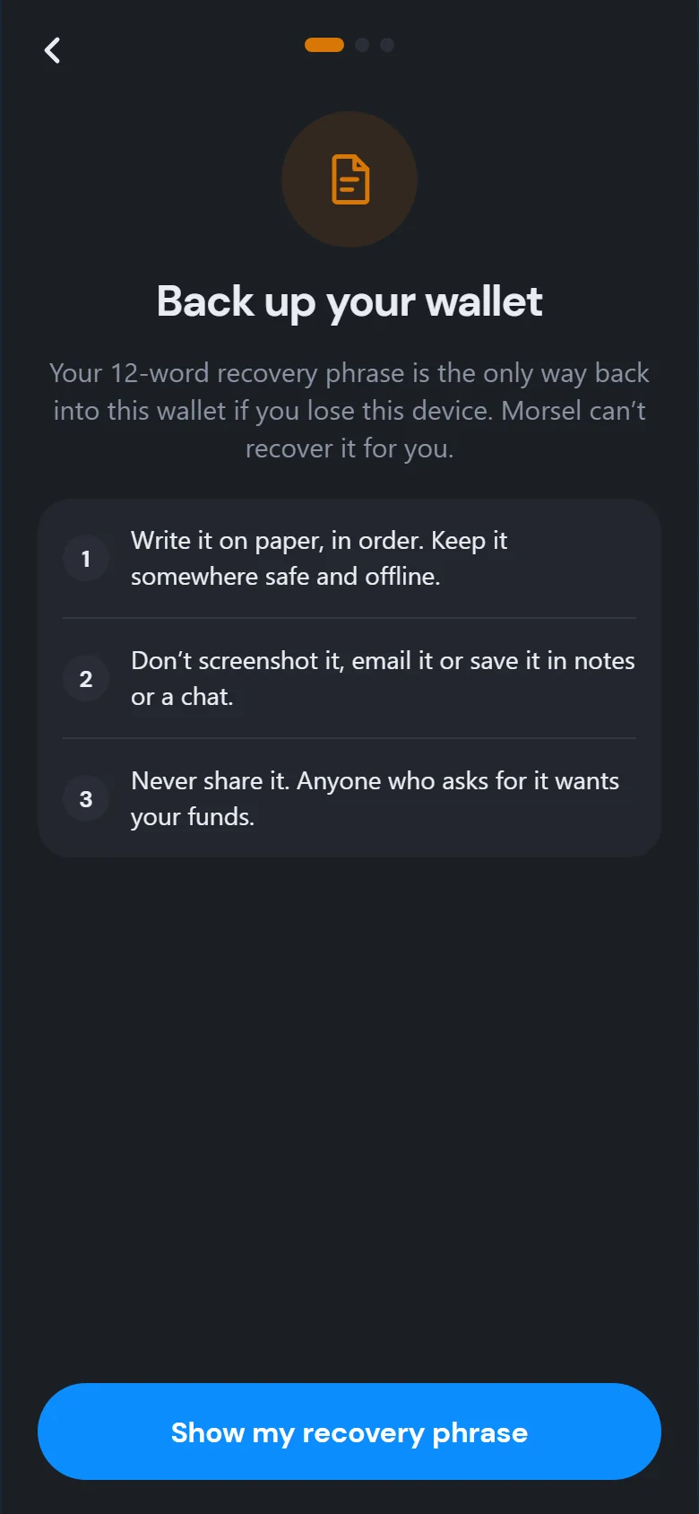 Back up your wallet: three rules for your recovery phrase