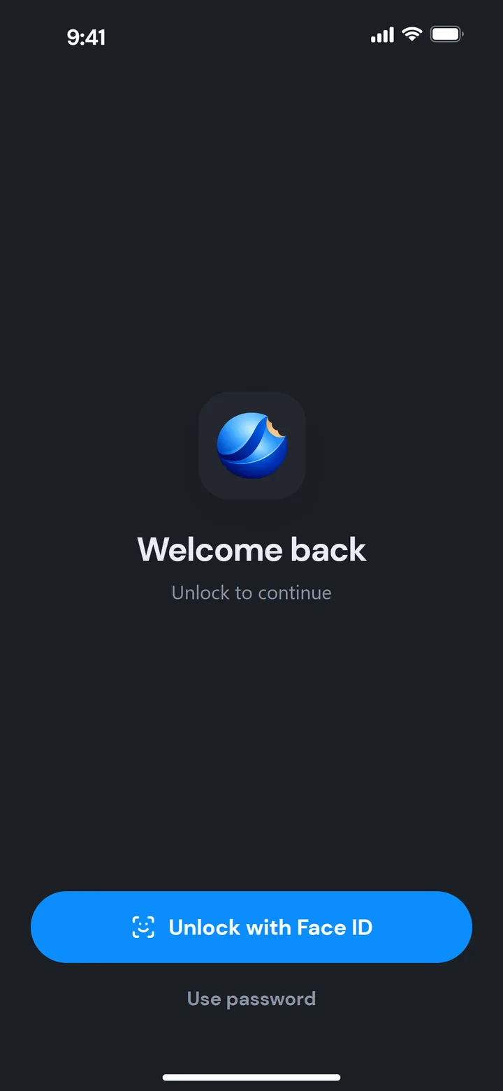 The lock screen: Welcome back, Unlock with Face ID