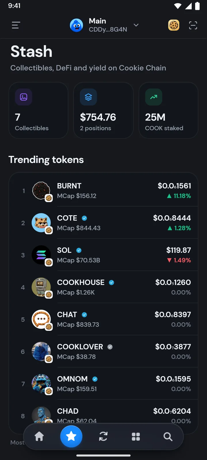Stash in Morsel Wallet